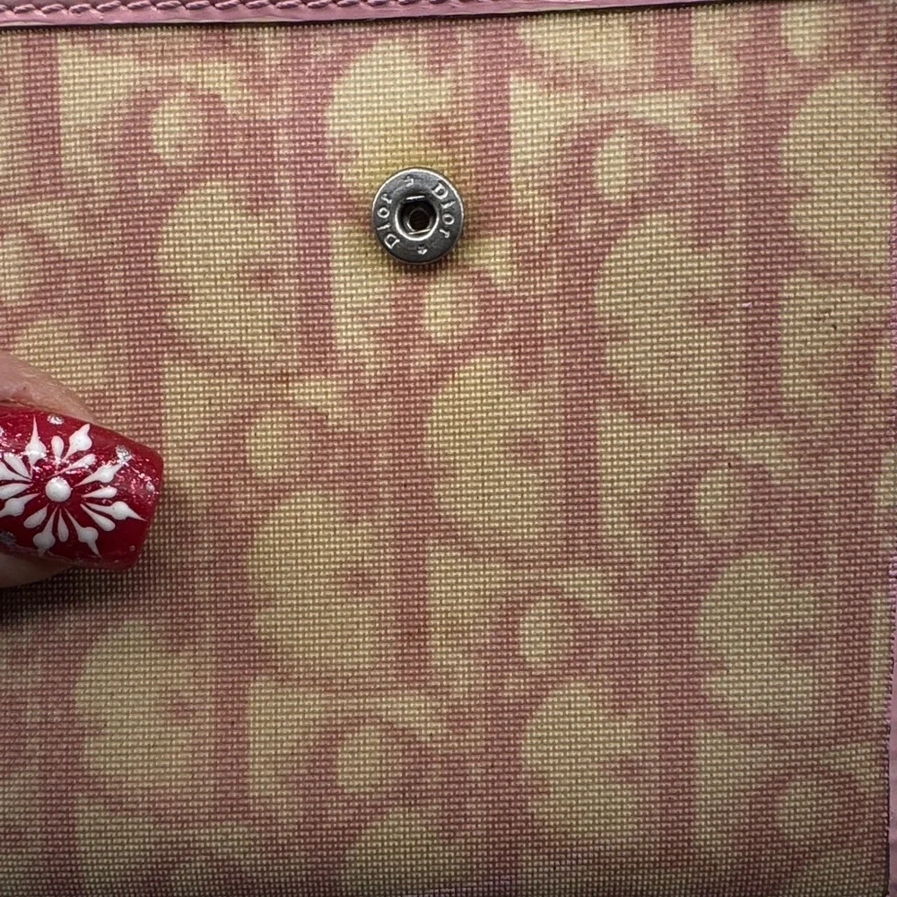 Dior Vintage Trotter Canvas Pink and Cream Monogram #1 Wallet